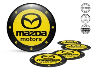 Mazda Gewölbtes Emblem Logo Perfekter Radaufkleber